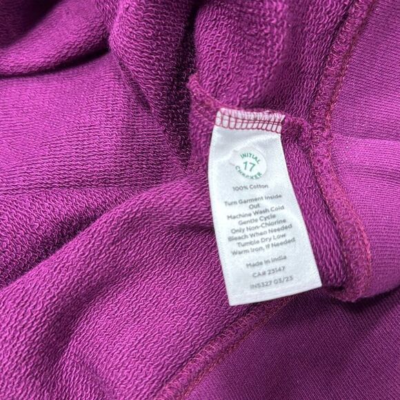 Talbots Women’s Plum Ruffle Trim Raglan Sweatshirt Size Large NEW - Picture 7 of 8